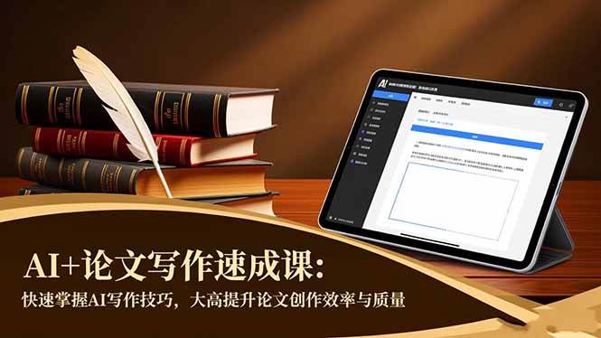 （16568期）AI+论文写作速成课：快速掌握AI写作技巧，大幅提升论文创作效率与质量-佳佳云创网