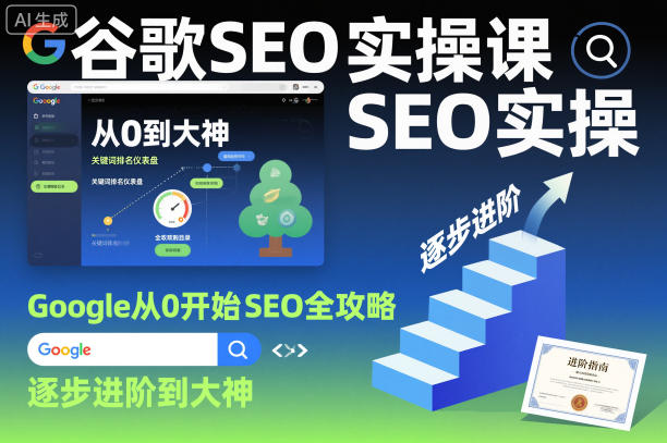 谷歌SEO实操课，Google从0开始SEO全攻略，逐步进阶到大神-佳佳云创网