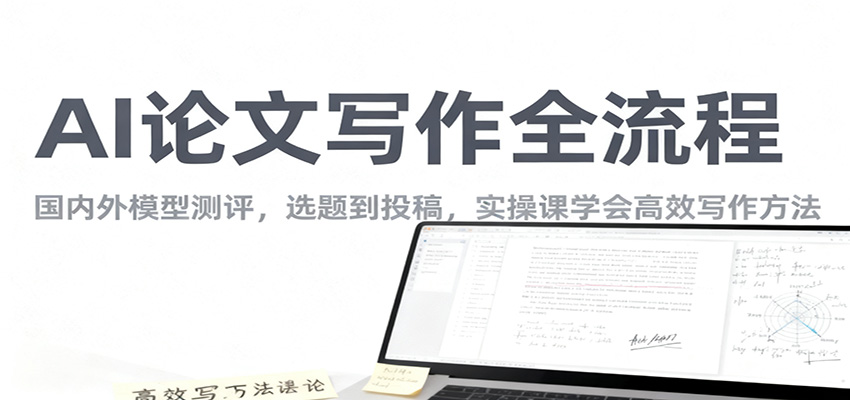 AI论文写作全流程，国内外模型测评，选题到投稿，实操课学高效写作方法-佳佳云创网