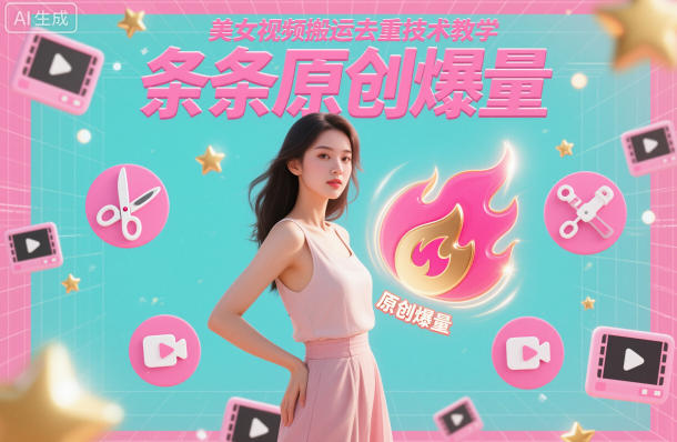 美女视频搬运去重技术教学，条条原创爆量-佳佳云创网