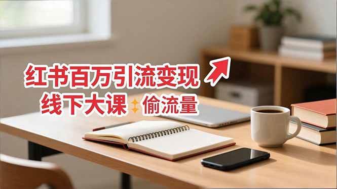 （16661期）小红书百万引流变现-11月线下大课：分享从0到百万引流路径，手把手教偷流量、拿结果-佳佳云创网