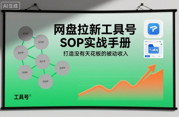 网盘拉新工具号SOP实战手册，打造没有天花板的被动收入-佳佳云创网