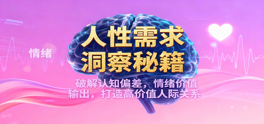 人性需求洞察秘籍，破解认知偏差，情绪价值输出，打造高价值人际关系-佳佳云创网