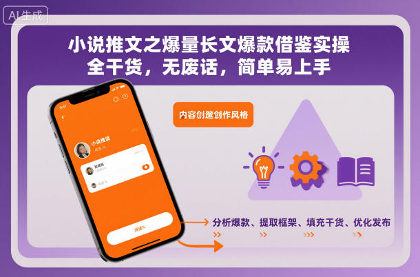 小说推文之爆量长文爆款借鉴实操，全干货，无废话，简单易上手-佳佳云创网