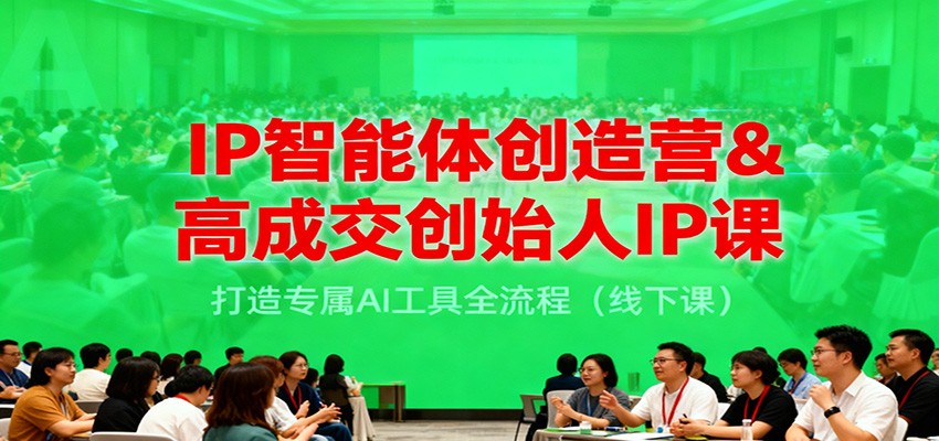 IP智能体创造营&高成交创始人IP课，打造专属AI工具全流程（线下课）-佳佳云创网
