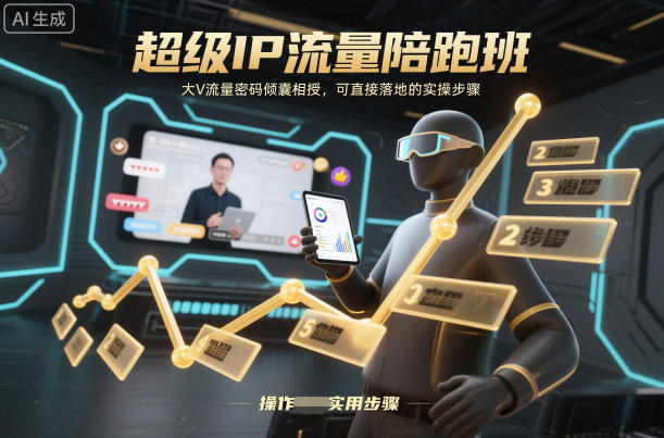 超级IP流量陪跑班，大V流量密码倾囊相授，可直接落地的实操步骤-佳佳云创网