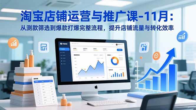 （16714期）淘宝店铺运营与推广课-11月：从测款筛选到爆款打爆完整流程，提升店铺流量与转化效率-佳佳云创网