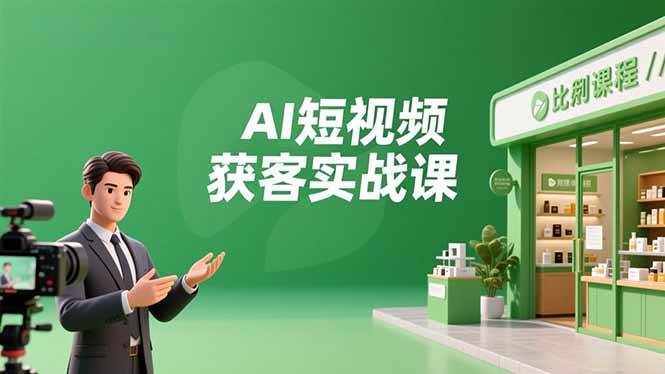 （16747期）AI短视频获客实战课，数字人创作、实体行业应用、精准引流，30天获取客源月入6万+-佳佳云创网