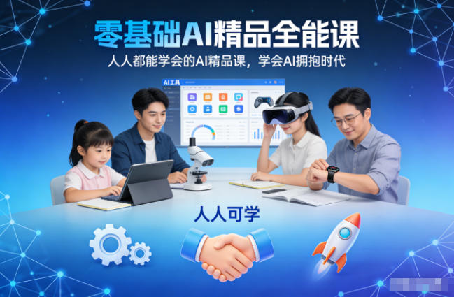 零基础AI精品全能课，人人都能学会的AI精品课，学会AI拥抱时代-佳佳云创网