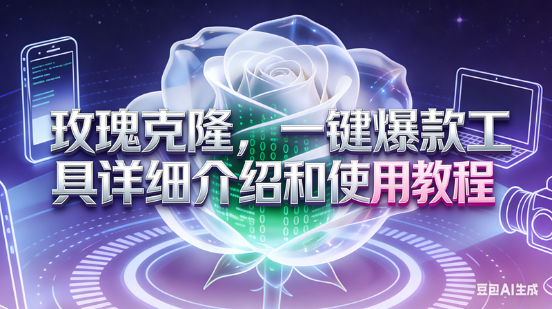 （16802期）玫瑰克隆工具，自媒体必备神器，一键爆款工具详细介绍和使用教程-佳佳云创网