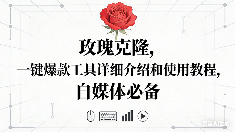 （16811期）玫瑰克隆神器，自媒体必备，一键爆款工具详细介绍和使用教程-佳佳云创网