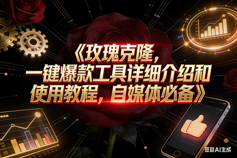 （16828期）玫瑰克隆工具，自媒体神器，一键爆款，详细使用教程和软件下载-佳佳云创网