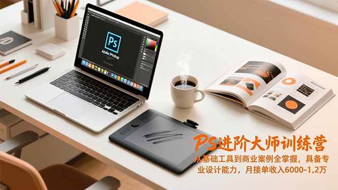（16868期）PS进阶大师训练营，从基础工具到商业案例全掌握，具备专业设计能力，月接单收入6000-1.2万-佳佳云创网