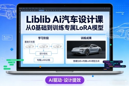 Liblib Ai汽车设计课，从0基础文生图，到教你训练专属设计和风格LoRA模型-佳佳云创网