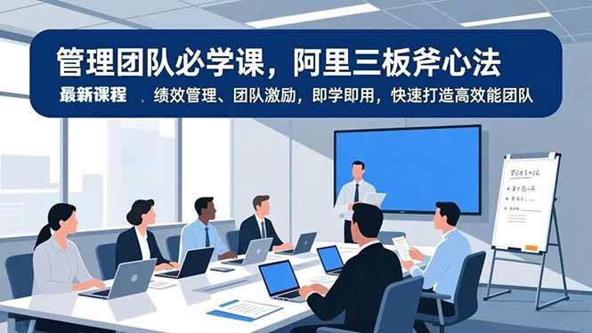 （16929期）管理团队必学课，阿里三板斧心法、绩效管理、团队激励，即学即用，快速打造高效能团队-佳佳云创网
