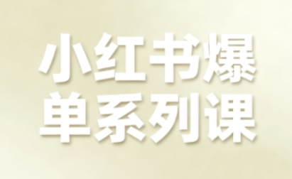 小红书爆单系列课，聚焦小红书电商全链路增长（更新）-佳佳云创网