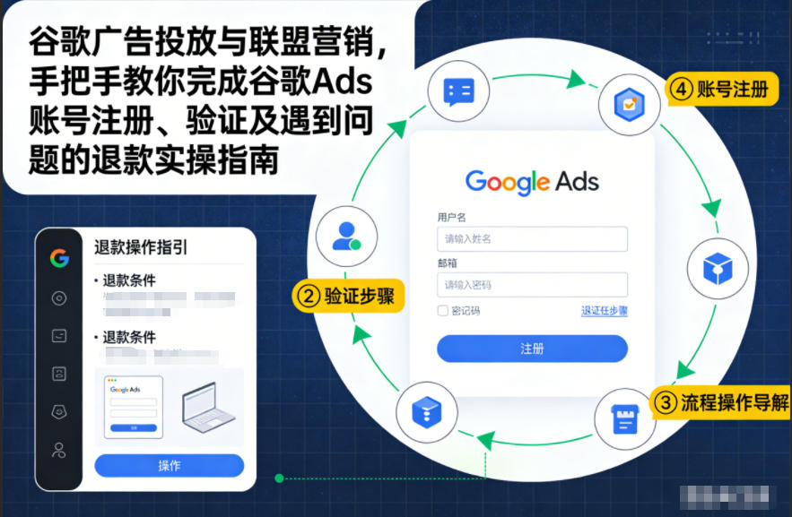 谷歌广告投放与联盟营销，手把手教你完成谷歌Ads账号注册、验证及遇到问题的退款实操指南-佳佳云创网