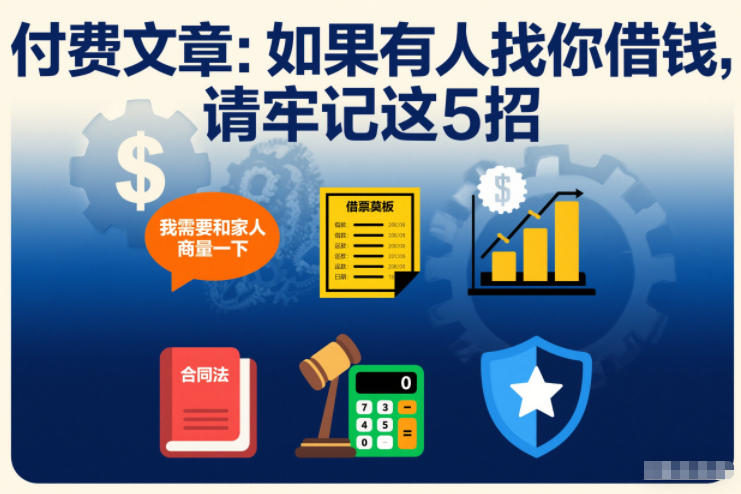 付费文章：如果有人找你借钱，请牢记这5招-佳佳云创网