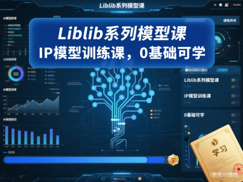 Liblib系列模型课，IP模型训练课，0基础可学-佳佳云创网