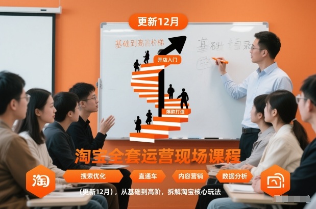 淘宝全套运营现场课程（更新12月），从基础到高阶，拆解淘宝核心玩法-佳佳云创网
