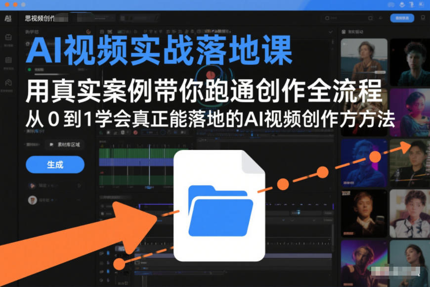 AI视频实战落地课，用真实案例带你跑通创作全流程，从0到1学会真正能落地的AI视频创作方法-佳佳云创网
