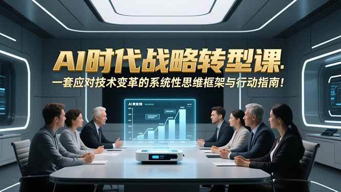（16989期）AI时代战略转型课：一套应对技术变革的系统性思维框架与行动指南！-佳佳云创网