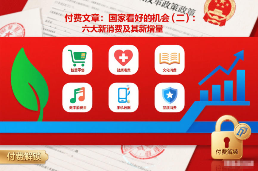 付费文章：国家看好的机会(二)：六大新消费及其新增量-佳佳云创网