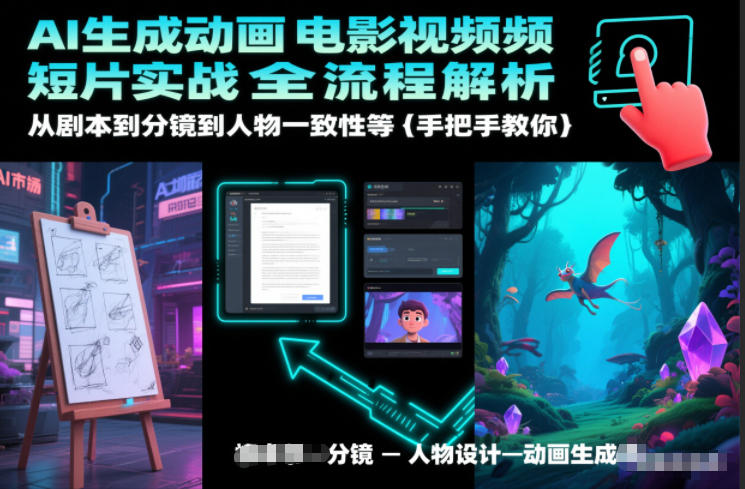 AI生成动画电影视频短片实战全流程解析，从剧本到分镜到人物一致性等手把手教你-佳佳云创网