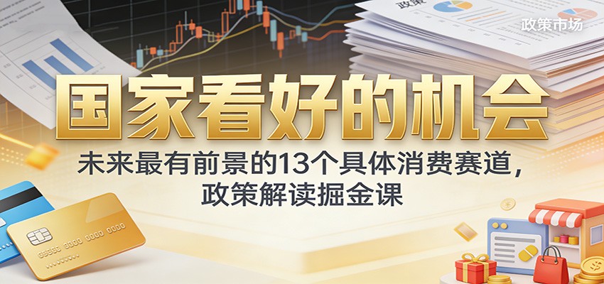 公众号付费文章：国家看好的机会，未来最有前景的13个具体消费赛道，政策解读掘金课-佳佳云创网