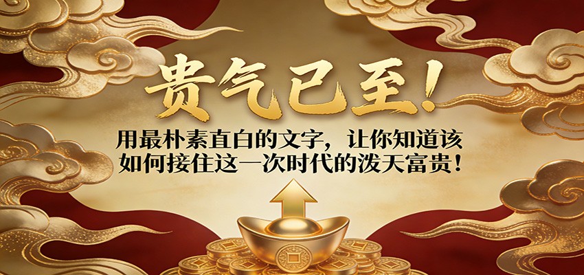 付费文章：贵气已至！用最朴素直白的文字，让你知道该如何接住这一次时代的泼天富贵！-佳佳云创网