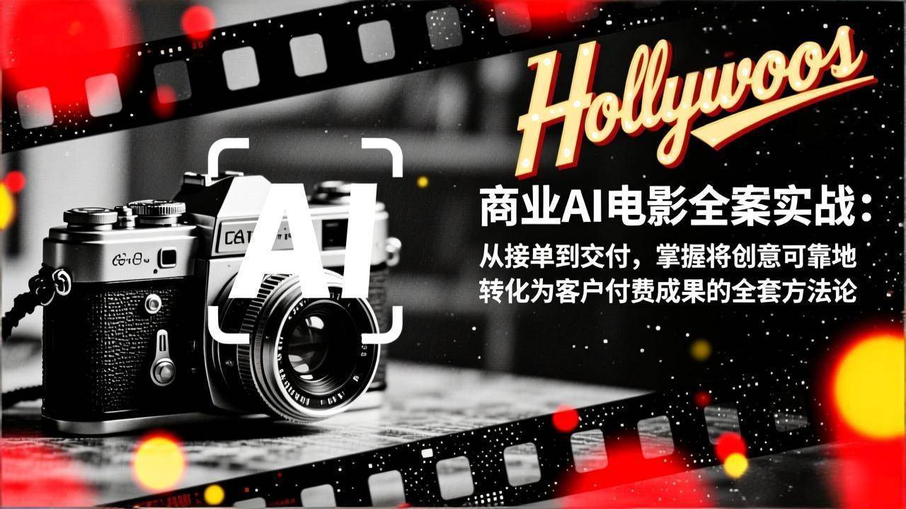 （17092期）商业AI电影全案实战：从接单到交付，掌握将创意可靠地转化为客户付费成果的全套方法论-佳佳云创网
