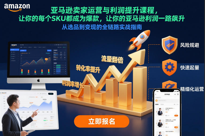 亚马逊卖家运营与利润提升课程，让你的每个SKU都成为爆款，让你的亚马逊利润一路飙升（更新12月）-佳佳云创网