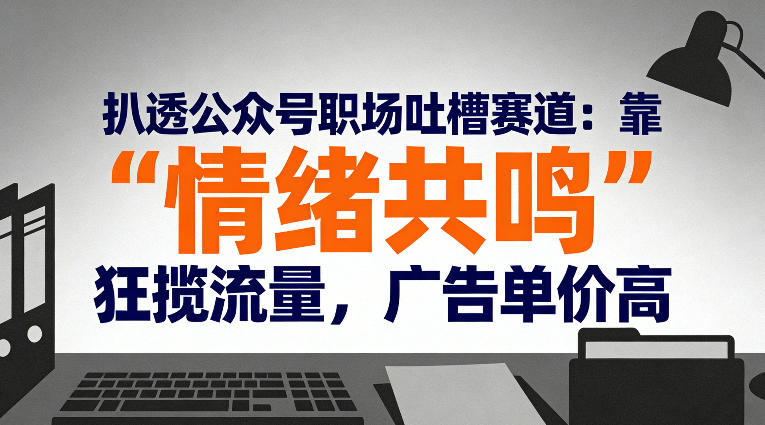 扒透公众号职场吐槽赛道：靠“情绪共鸣”狂揽流量，广告单价高-佳佳云创网