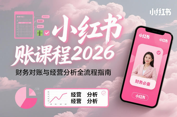 小红书对账课程2026，财务对账与经营分析全流程指南-佳佳云创网