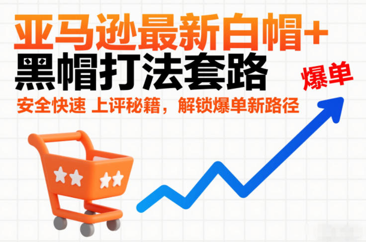 亚马逊最新白帽+黑帽打法套路，安全快速上评秘籍，解锁爆单新路径-佳佳云创网
