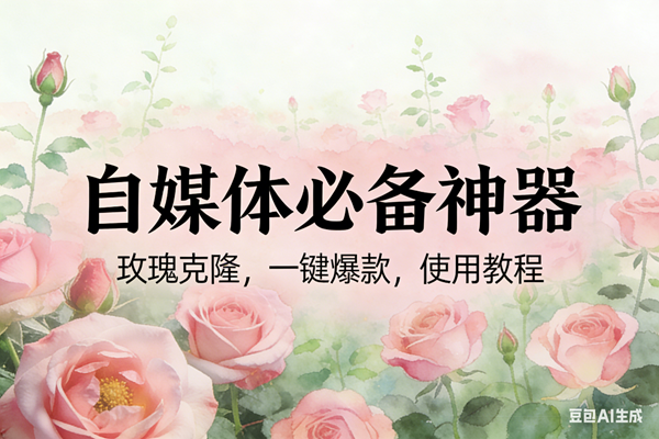 （17115期）玫瑰克隆神器，ai鲁大魔，自媒体必备工具，一键爆款神器，详细教程-佳佳云创网