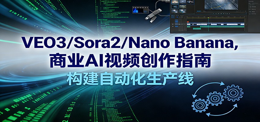 VEO3/Sora2/Nano Banana商业AI视频创作指南，构建自动化生产线-佳佳云创网