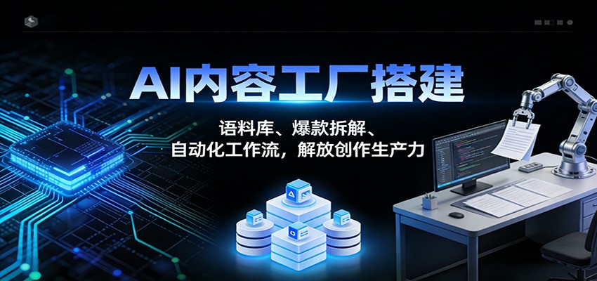 AI内容工厂搭建：语料库、爆款拆解、自动化工作流，解放创作生产力-佳佳云创网