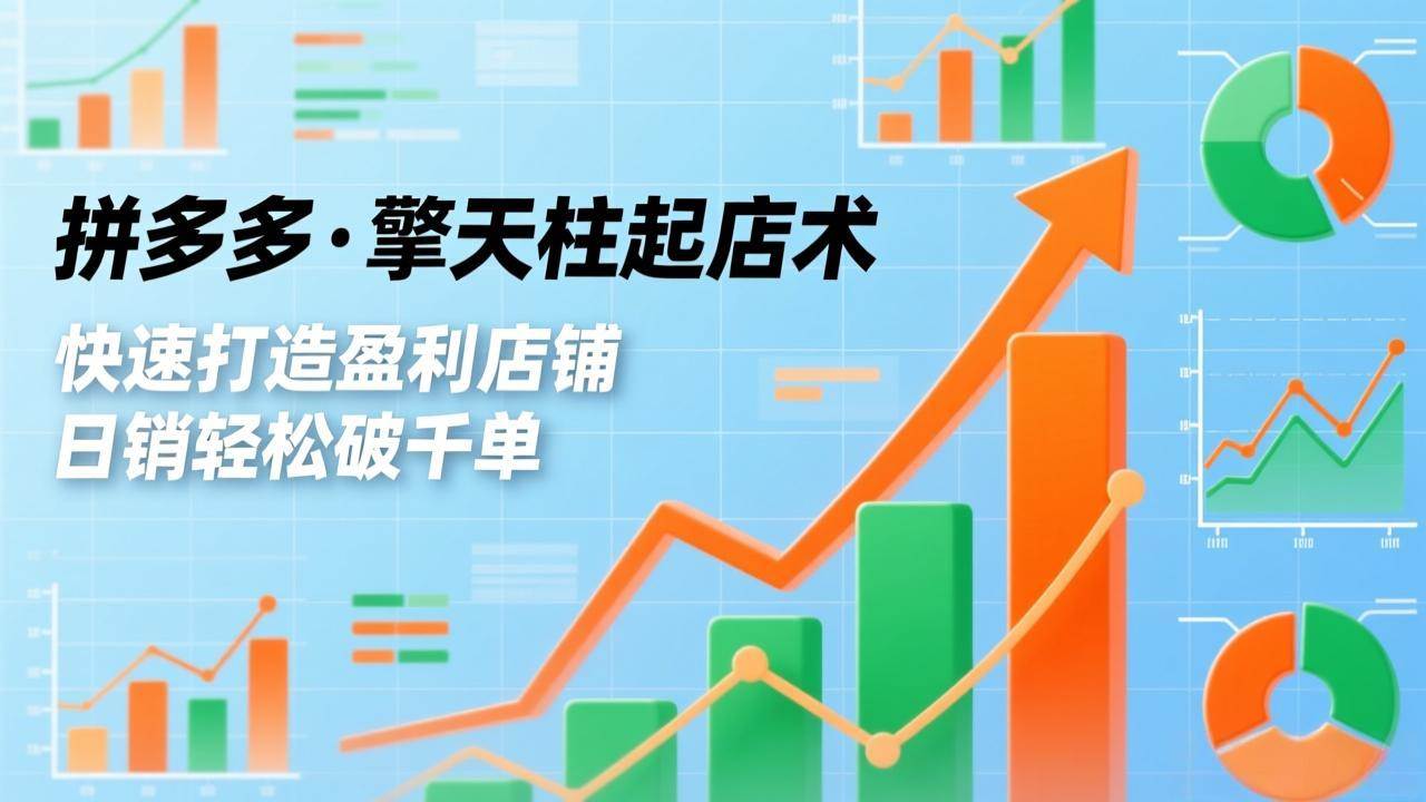 （17149期）拼多多·擎天柱起店术，爆流布局、利润起飞、不断流，快速打造盈利店铺，日销轻松破千单-佳佳云创网