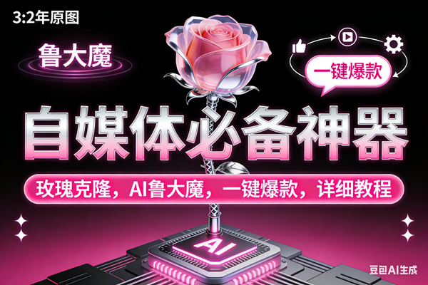 （17153期）玫瑰克隆神器，ai鲁大魔，自媒体必备工具，一键爆款神器，详细教程。-佳佳云创网