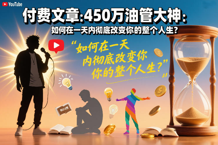 付费文章：450万油管大神：如何在一天内彻底改变你的整个人生？-佳佳云创网