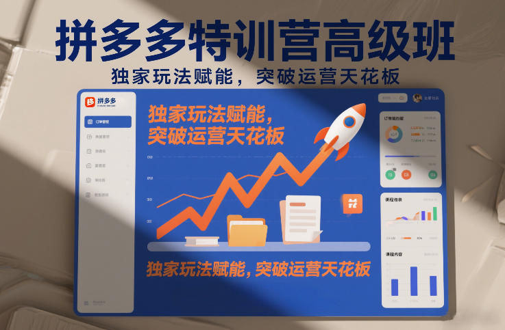 拼多多特训营高阶班，独家玩法赋能，突破运营天花板（更新26年1月）-佳佳云创网