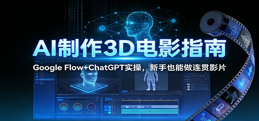 AI制作3D电影指南：Google Flow+ChatGPT实操，新手也能做连贯影片-佳佳云创网
