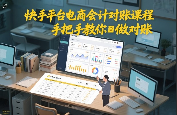 快手平台电商会计对账课程，手把手教你做对账-佳佳云创网