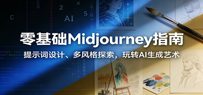 零基础Midjourney指南：提示词设计、多风格探索，玩转AI生成艺术-佳佳云创网