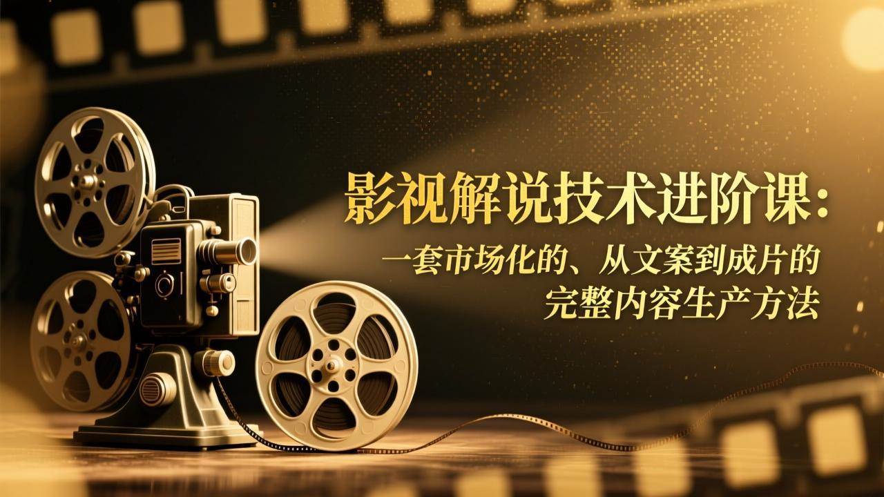 （17185期）影视解说技术进阶课：一套市场化的、从文案到成片的完整内容生产方法-佳佳云创网