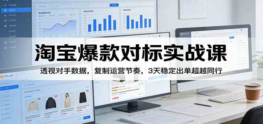淘宝爆款对标实战课：透视对手数据，复制运营节奏，3天稳定出单超越同行-佳佳云创网