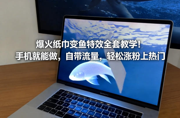 爆火纸巾变鱼特效全套教学！手机就能做，自带流量，轻松涨粉上热门-佳佳云创网