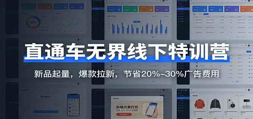 直通车无界线下特训营：新品起量，爆款拉新，节省20%-30%广告费用-佳佳云创网