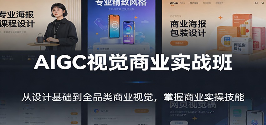 AIGC视觉商业实战班：从设计基础到全品类商业视觉，掌握商业实操技能-佳佳云创网